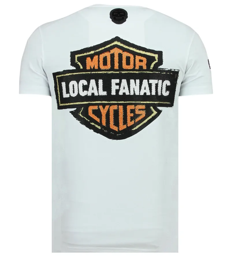 DYNAMITE COYOTE RHINESTONE  CAMISETA HOMBRE  6320W  BLANCO