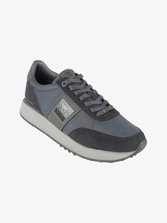 Enrico Coveri Zapatillas de hombre con cordones y suela alta.