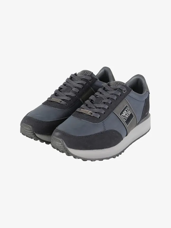 Enrico Coveri Zapatillas de hombre con cordones y suela alta.
