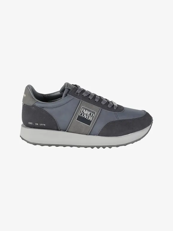 Enrico Coveri Zapatillas de hombre con cordones y suela alta.