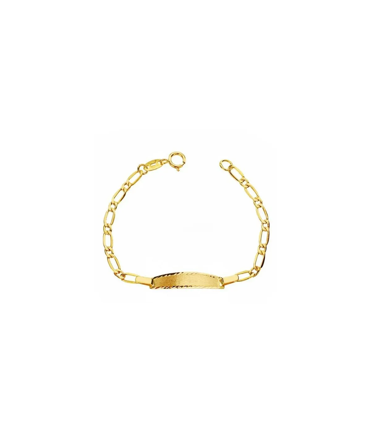ESCLAVA BEBé ORO 18KTES  ESLABóN 1X1