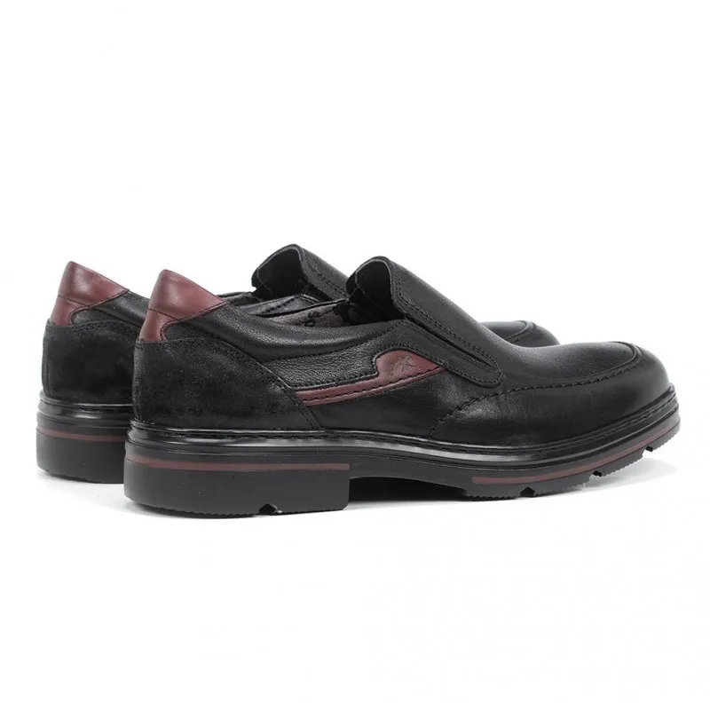 FLUCHOS Murray F1046 Negro y marrón. Zapato casual sin cordones Hombre