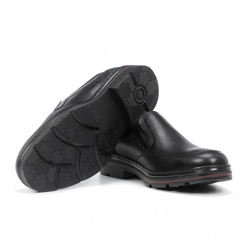 FLUCHOS Murray F1046 Negro y marrón. Zapato casual sin cordones Hombre