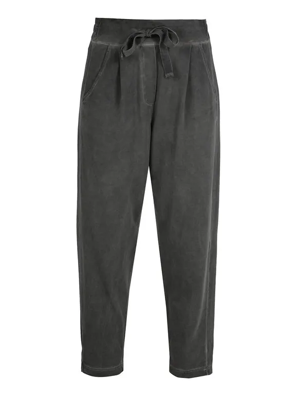 Gioya Pantalón jogger de mujer de algodón con cordón