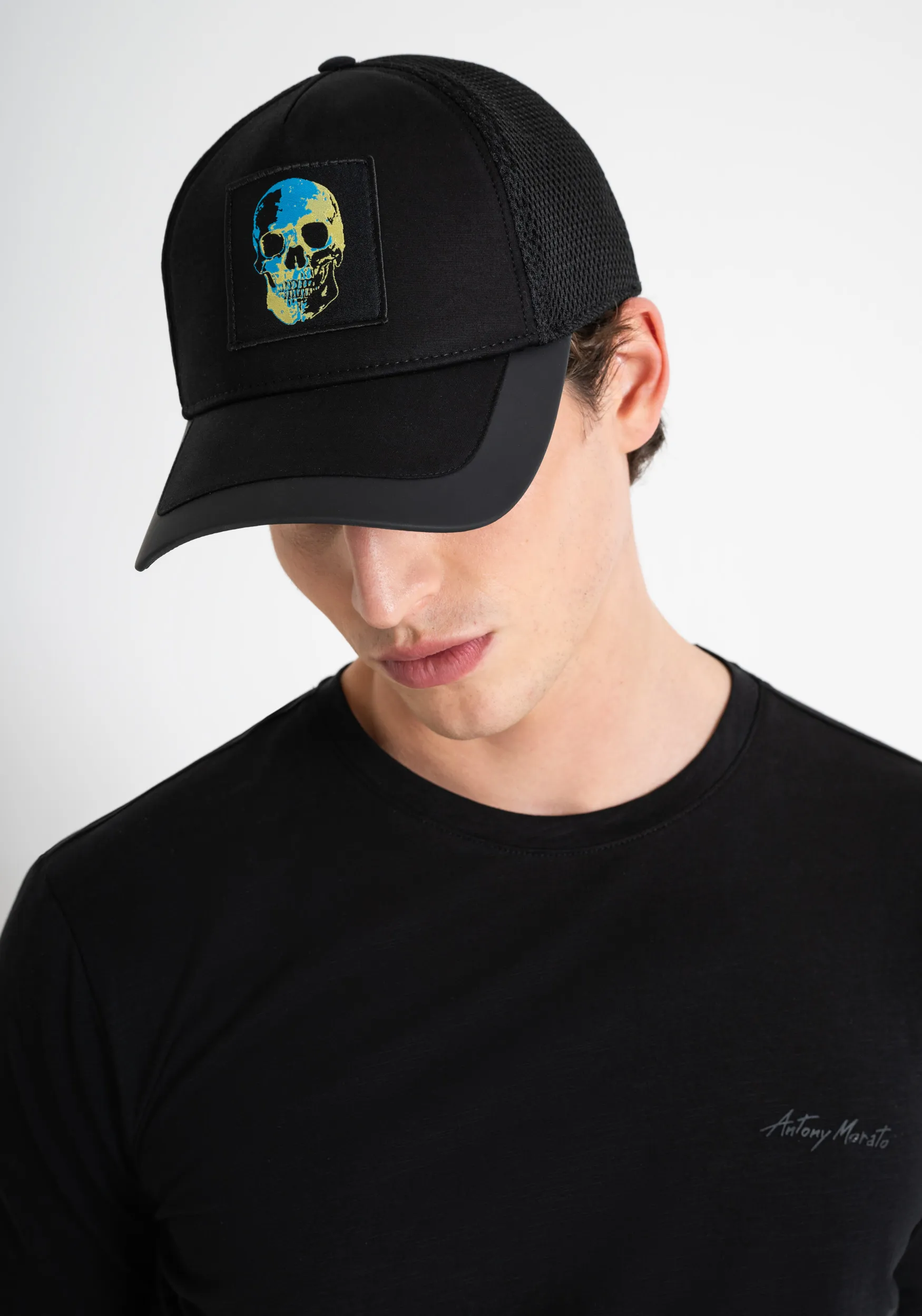 GORRA DE BÉISBOL DE ALGODÓN CON PARCHE DE CALAVERA