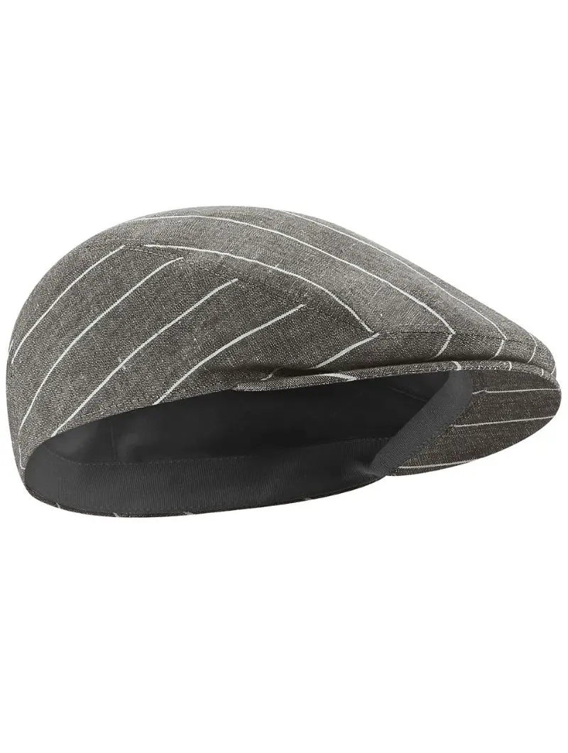 Gorra plana a rayas de cáñamo y algodón orgánico