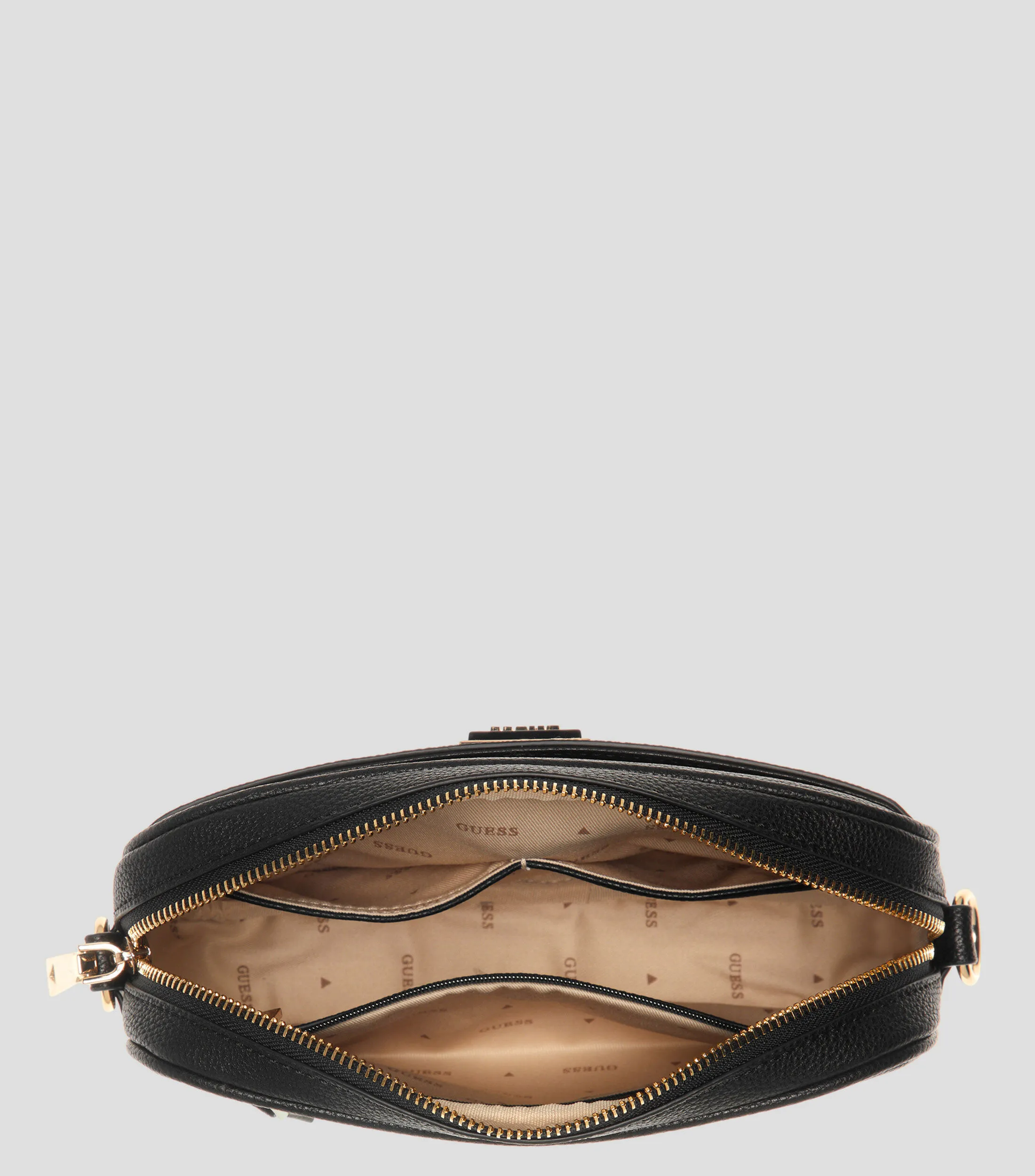 Guess Bolso Crossbody Negro Meridian Liso Mujer