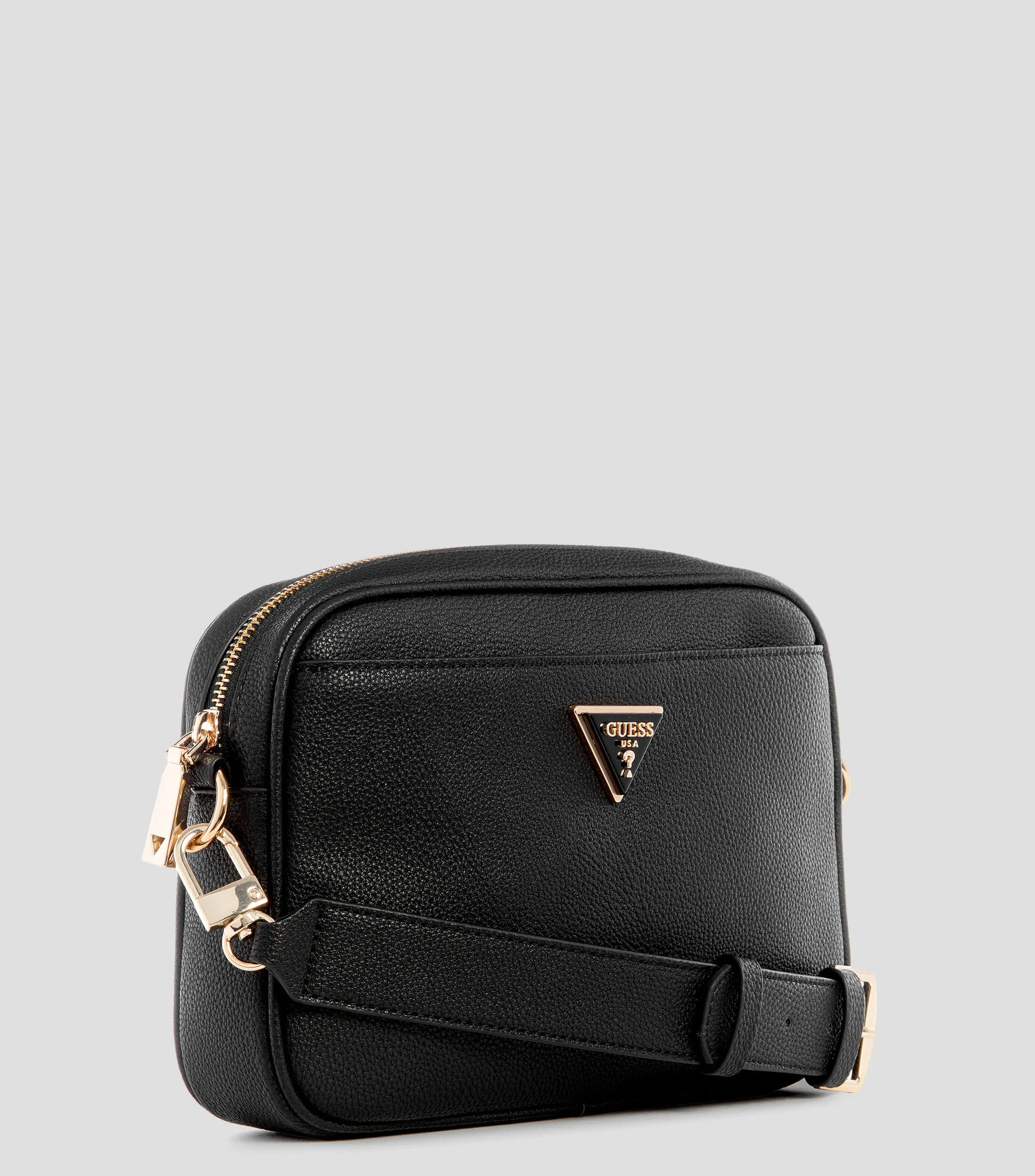 Guess Bolso Crossbody Negro Meridian Liso Mujer