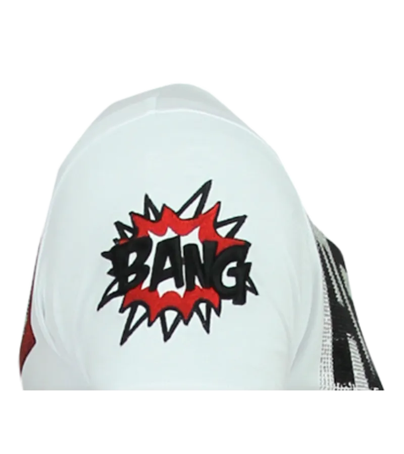 HERO MASK RHINESTONE  CAMISETA HOMBRE  6323W  BLANCO