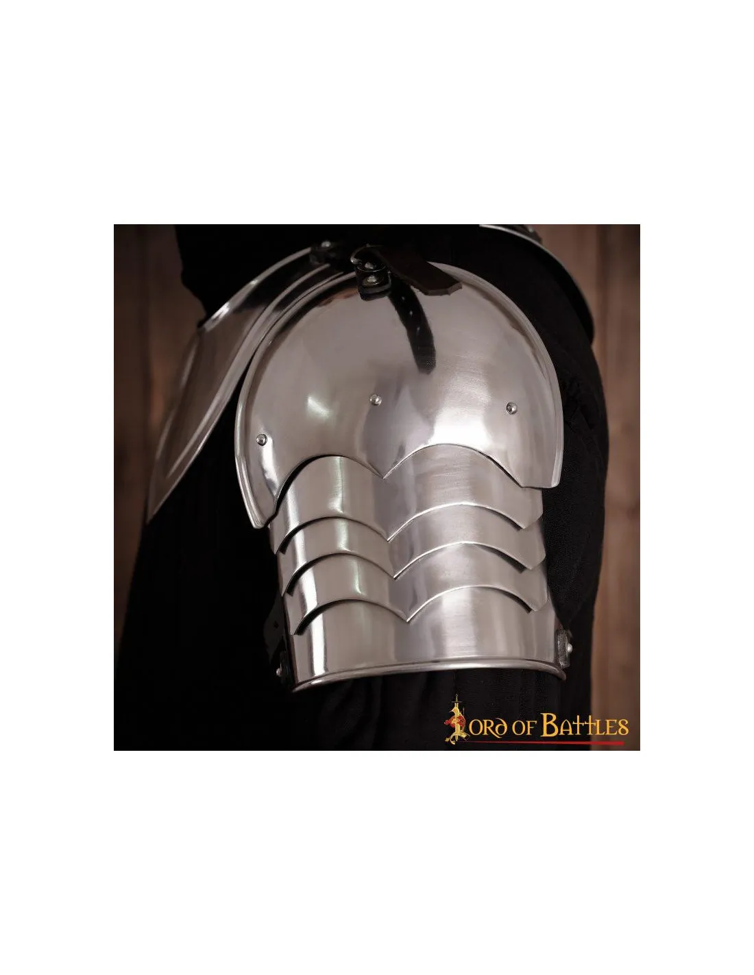 Hombreras funcionales de caballero medieval