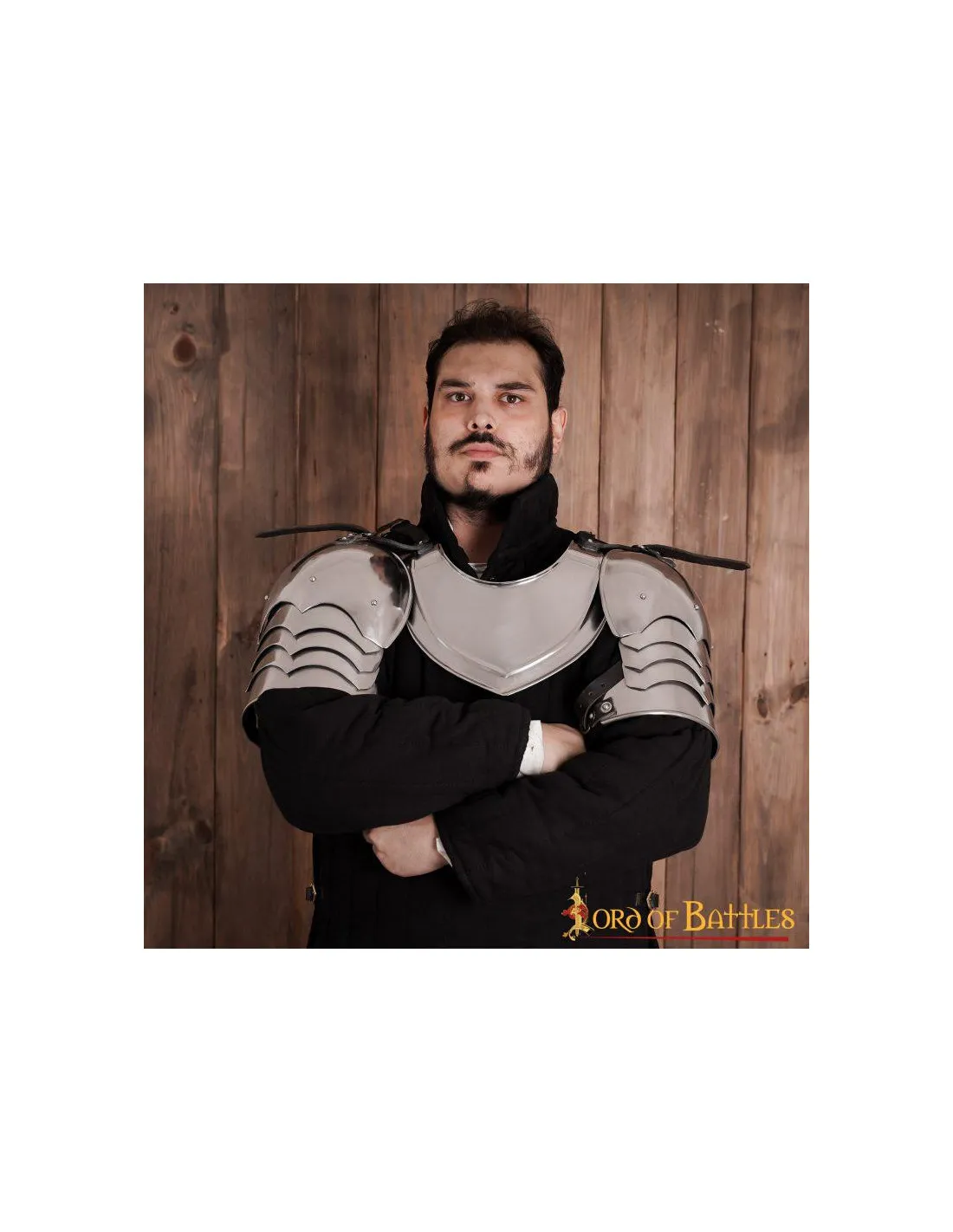 Hombreras funcionales de caballero medieval
