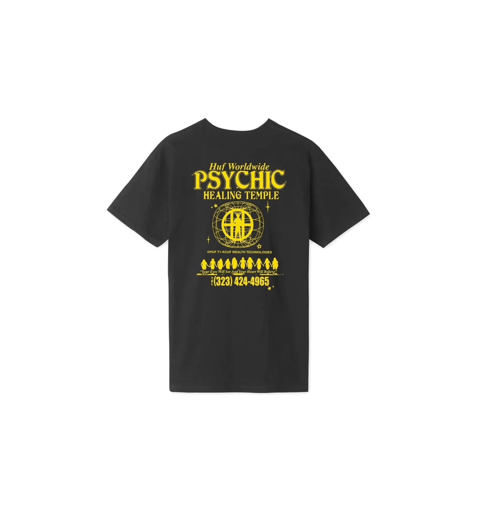 HUF PSYCHIC TEMPLE S/S TEE BLACK