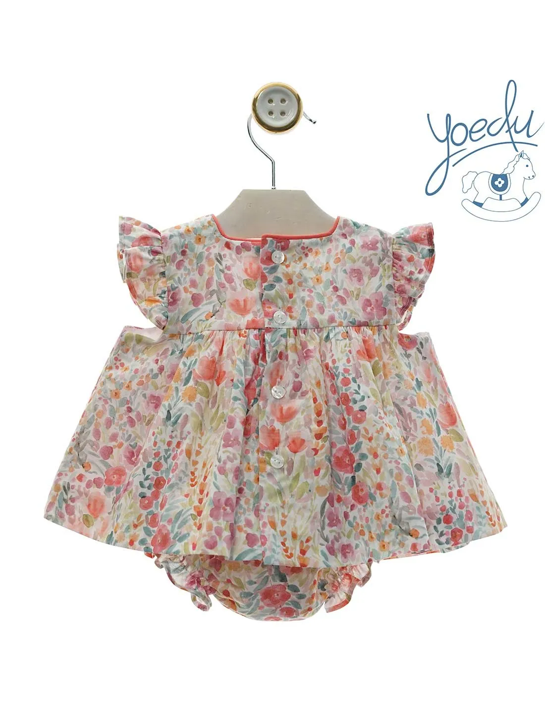 Jesusito 2 Piezas Yoedu Familia Maya Estampado Tonos Corales