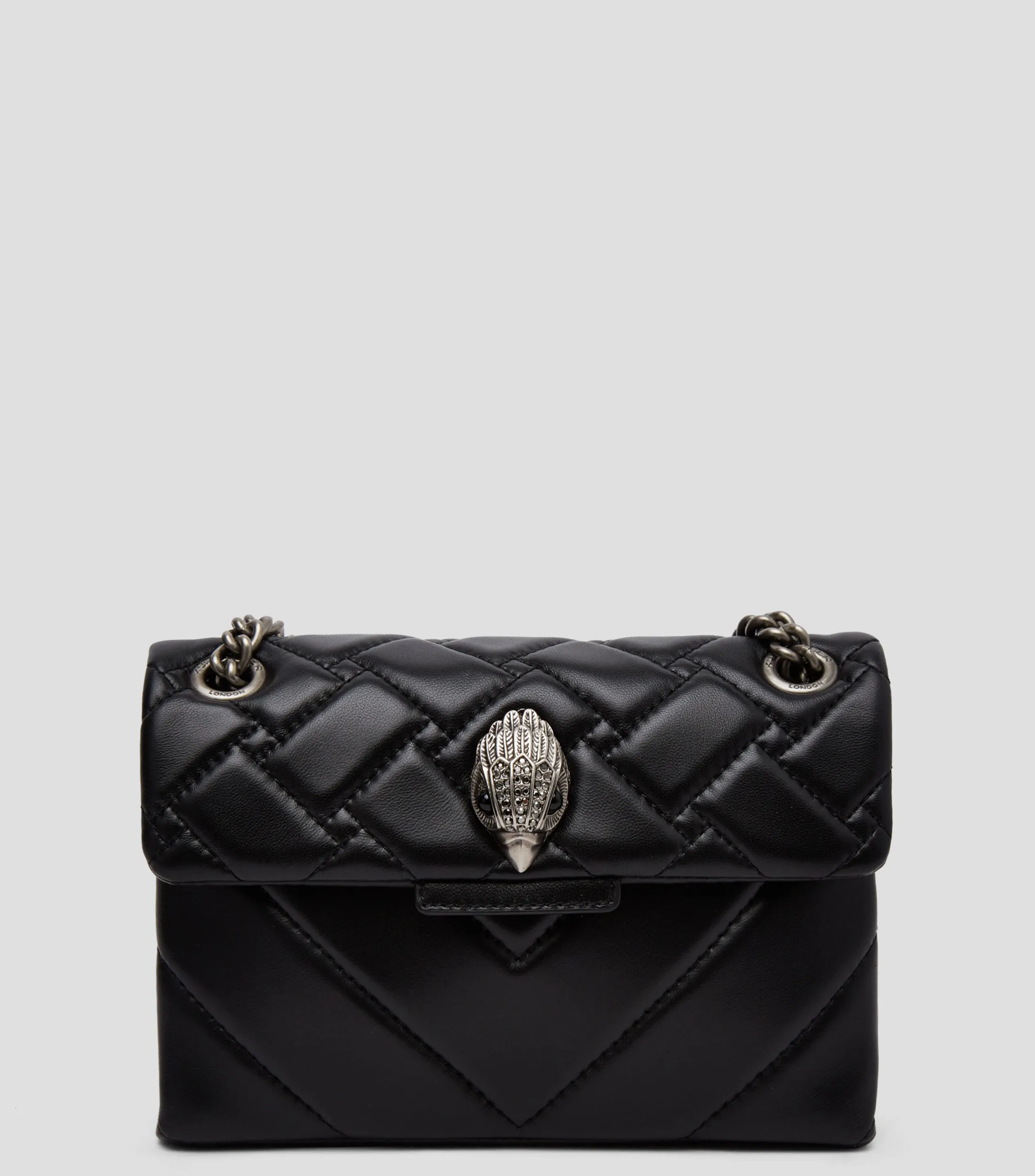 Kurt Geiger Bolso crossbody negro en piel Mini Kensington acolchado Mujer