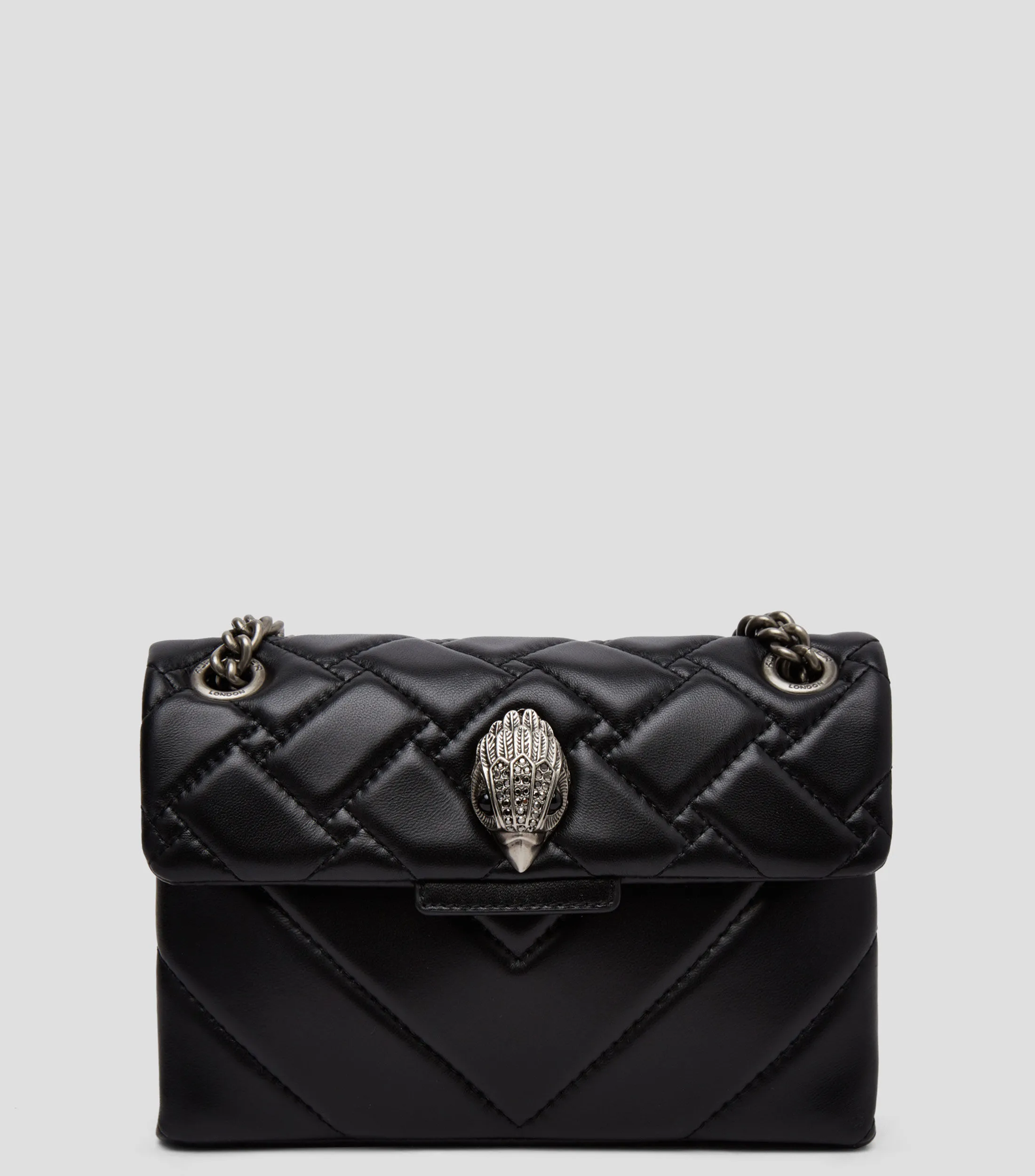 Kurt Geiger Bolso crossbody negro en piel Mini Kensington acolchado Mujer