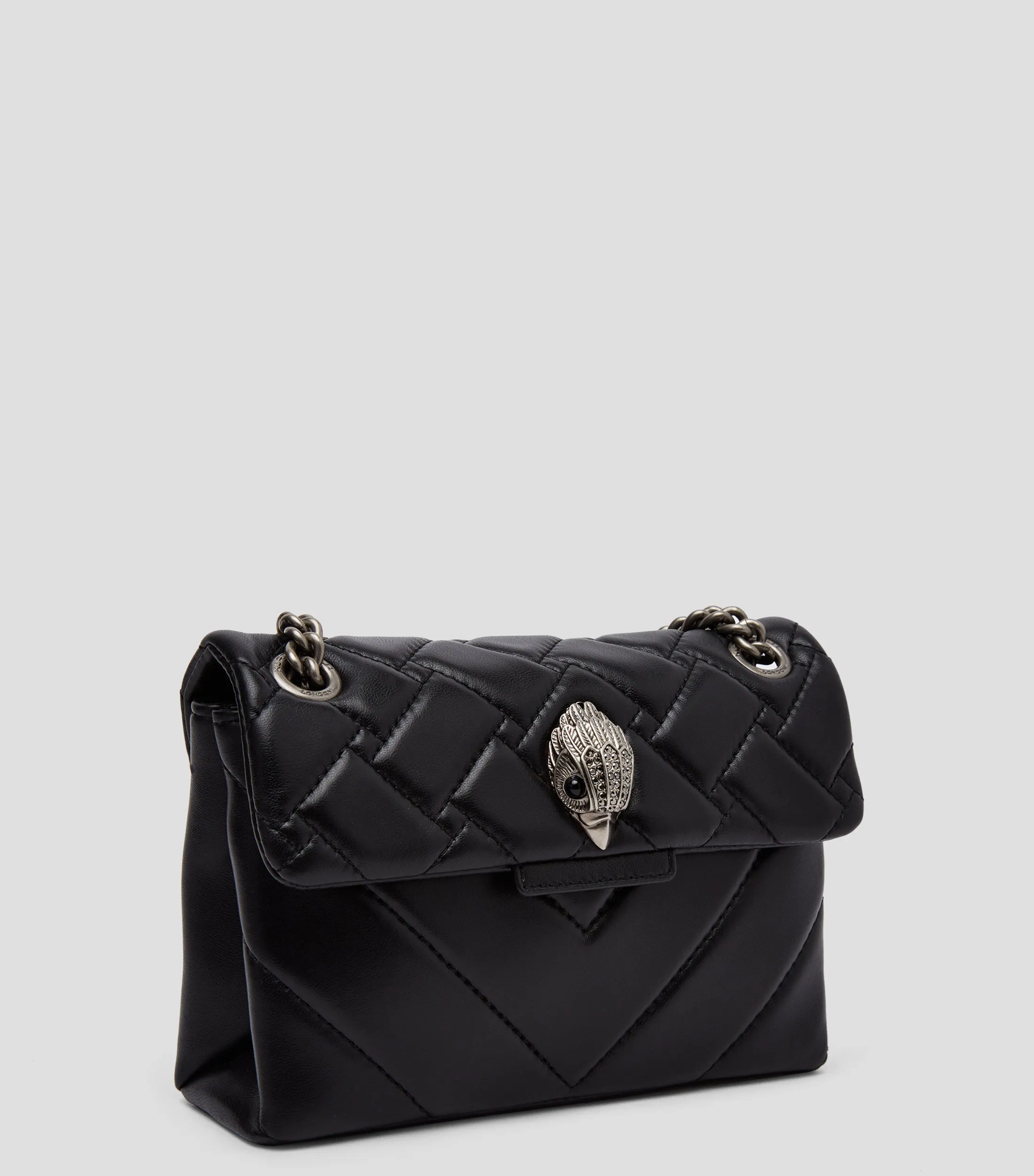 Kurt Geiger Bolso crossbody negro en piel Mini Kensington acolchado Mujer