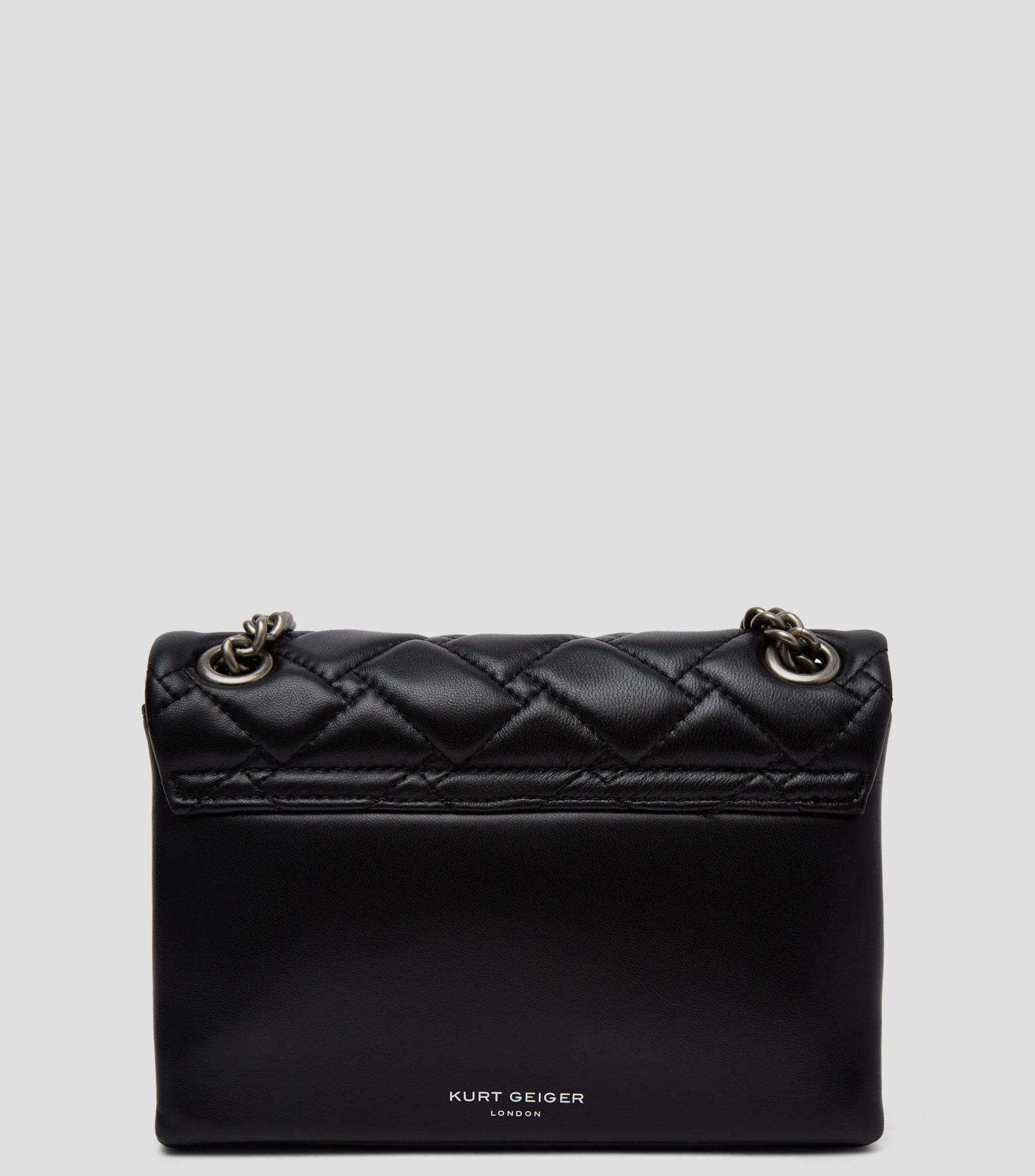 Kurt Geiger Bolso crossbody negro en piel Mini Kensington acolchado Mujer