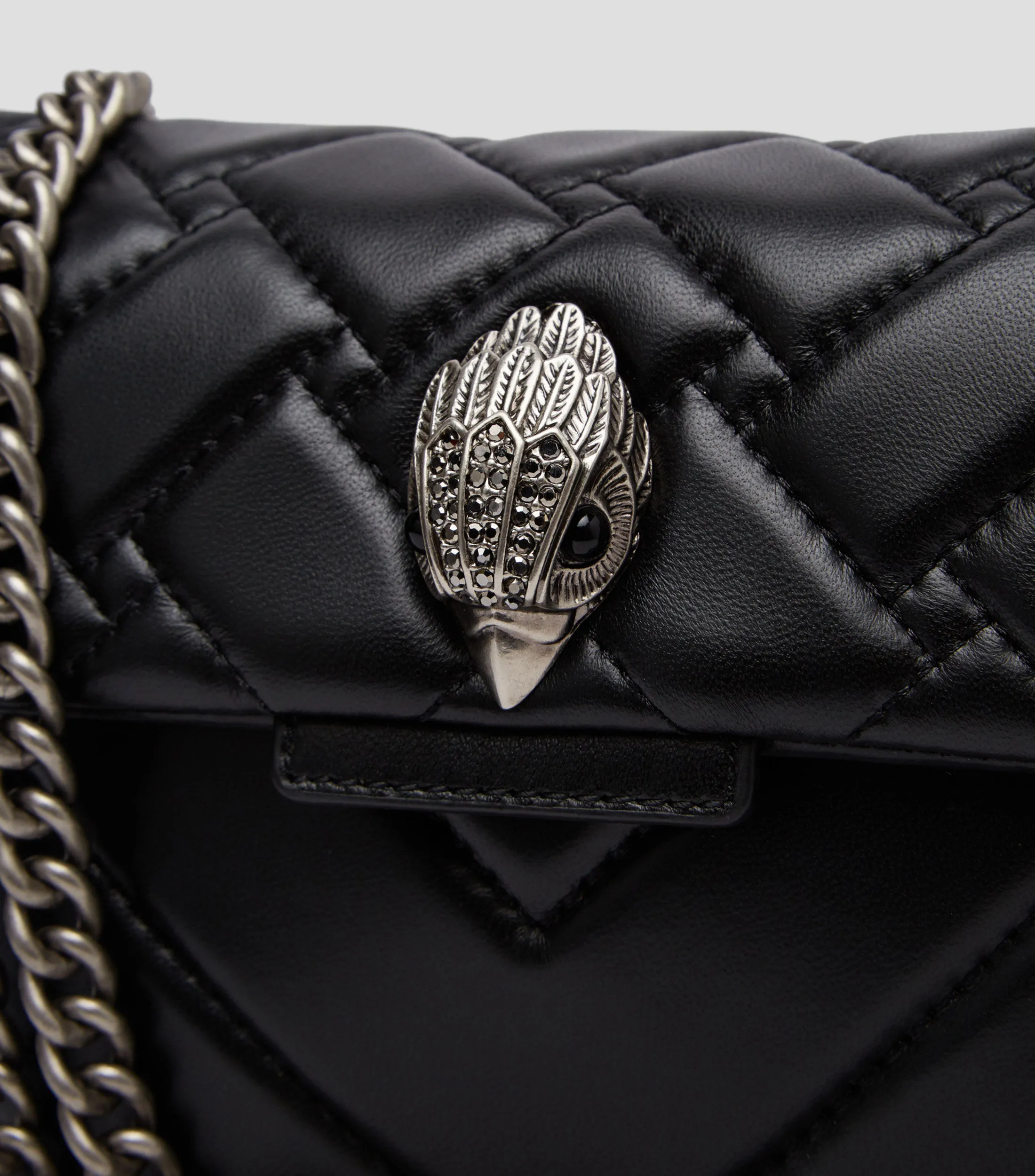 Kurt Geiger Bolso crossbody negro en piel Mini Kensington acolchado Mujer