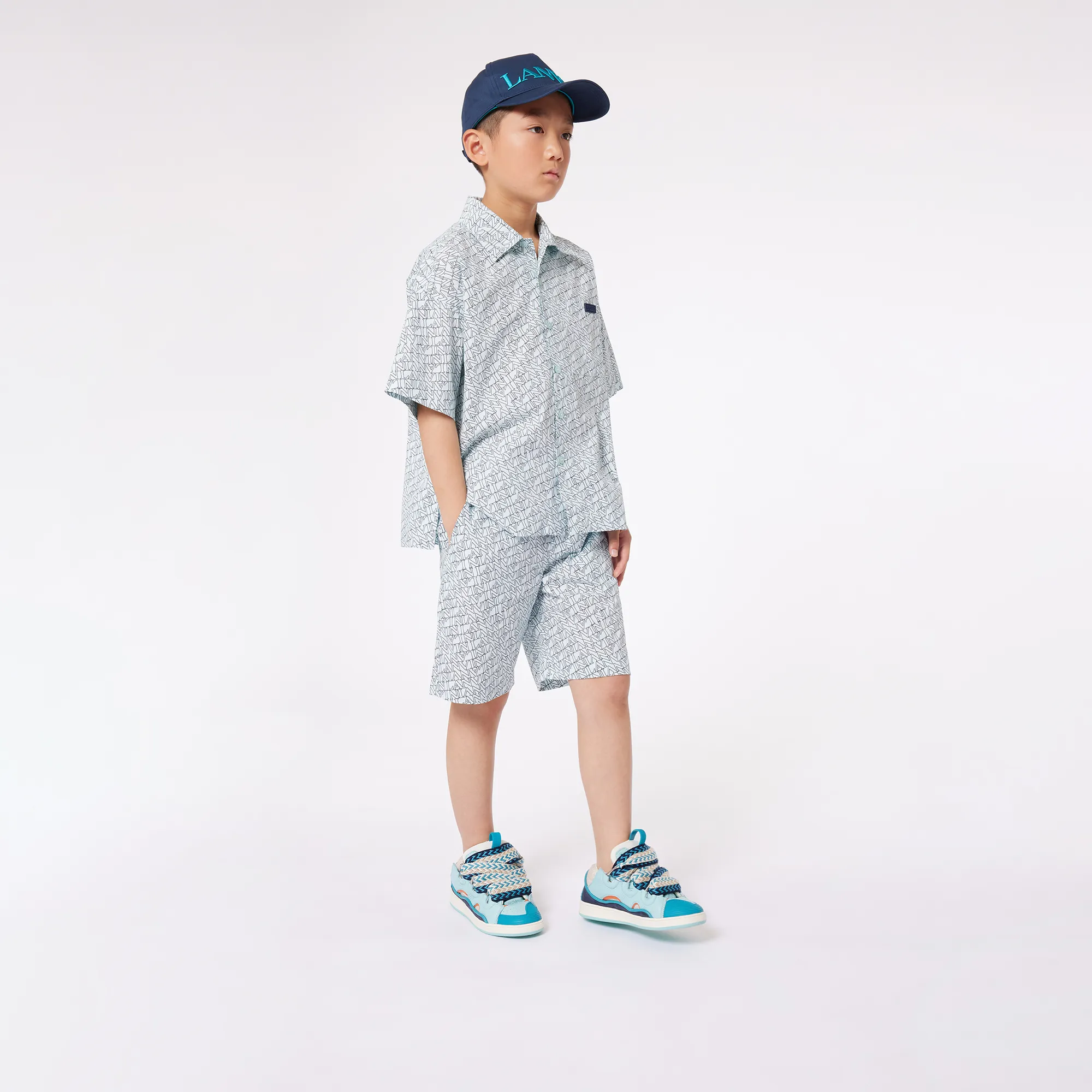 LANVIN Gorra de algodón bordada