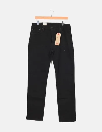 Levi's Pantalón negro denim recto
