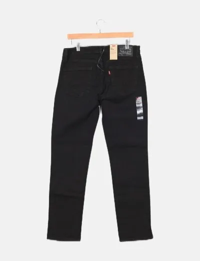 Levi's Pantalón negro denim recto