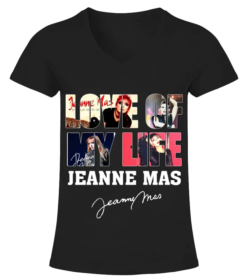 LOVE OF MY LIFE  JEANNE MAS CAMISETA CUELLO PICO MUJER