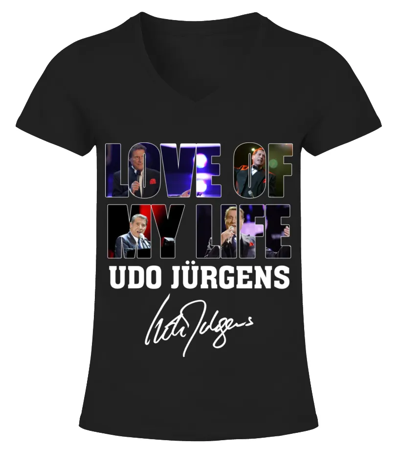 LOVE OF MY LIFE  UDO JURGENS CAMISETA CUELLO PICO MUJER