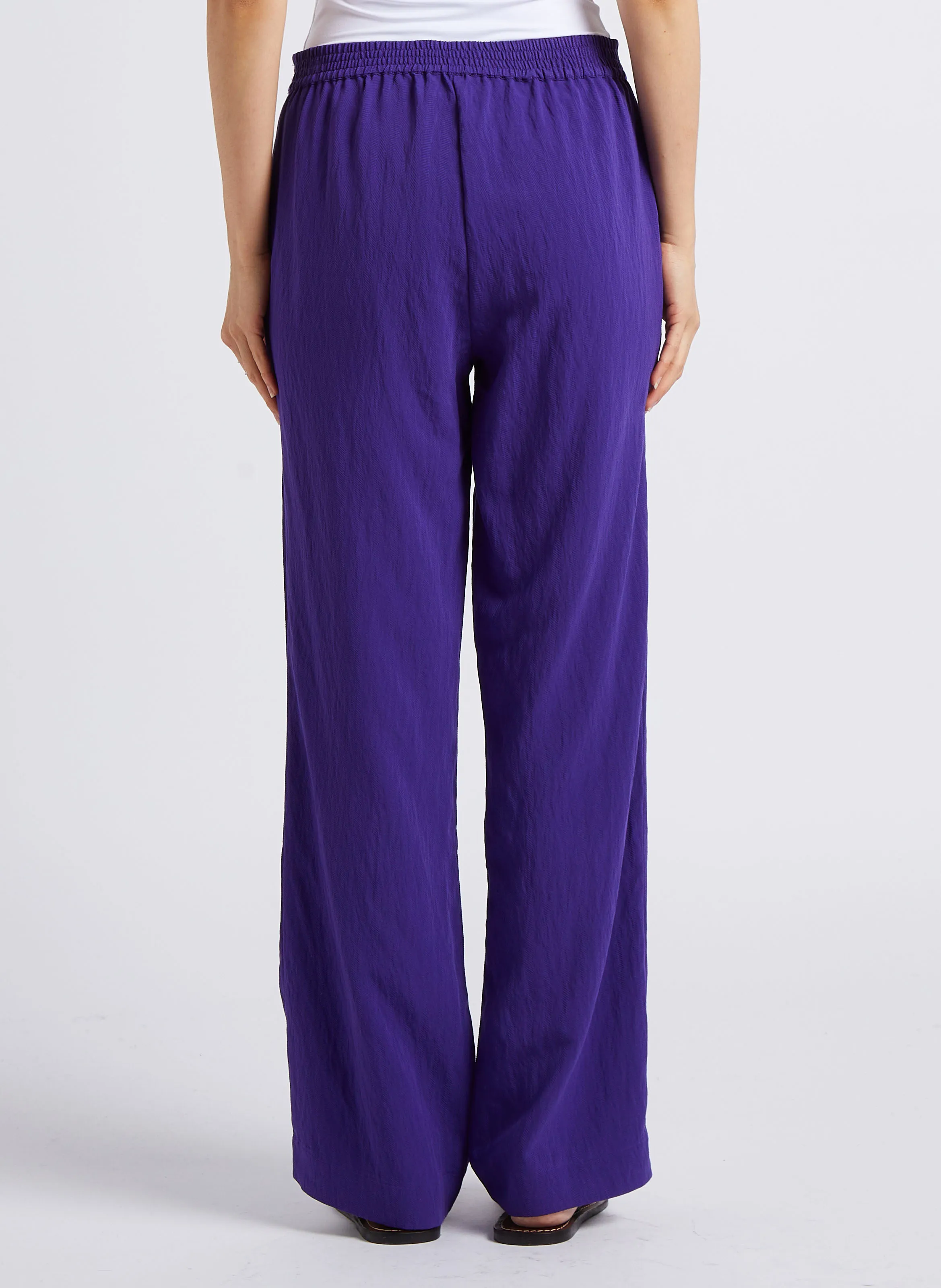 MAISON 123 LEANA BIS  PANTALóN ANCHO EN VIOLETA