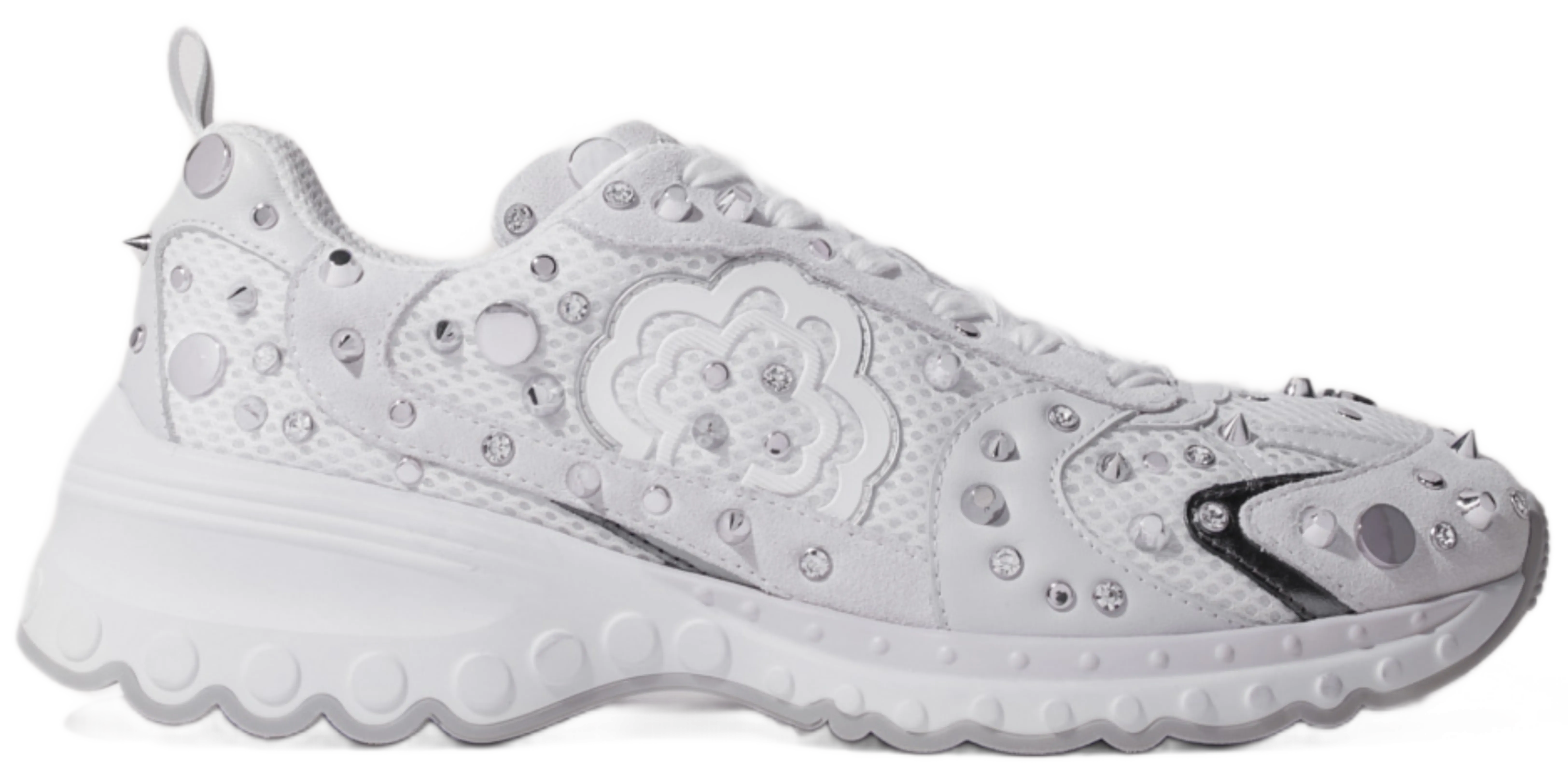 MAJE Zapatillas bajas con tachuelas en blanco