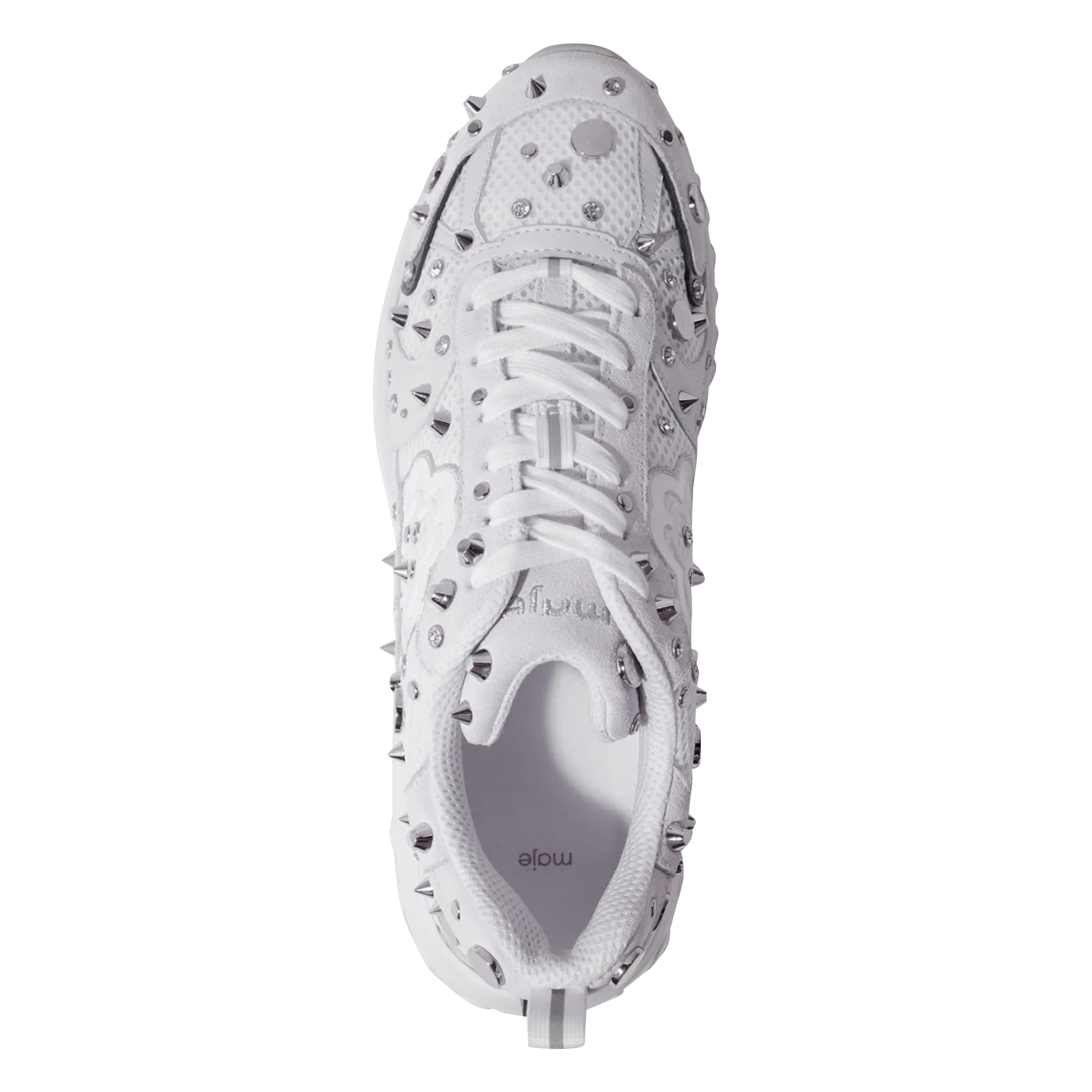 MAJE Zapatillas bajas con tachuelas en blanco