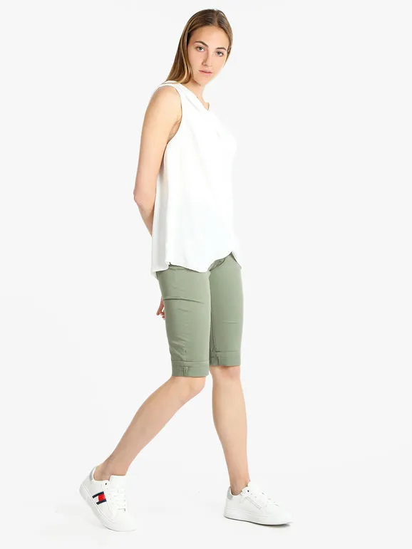 Max & Liu Pantalón cropped de mujer en algodón