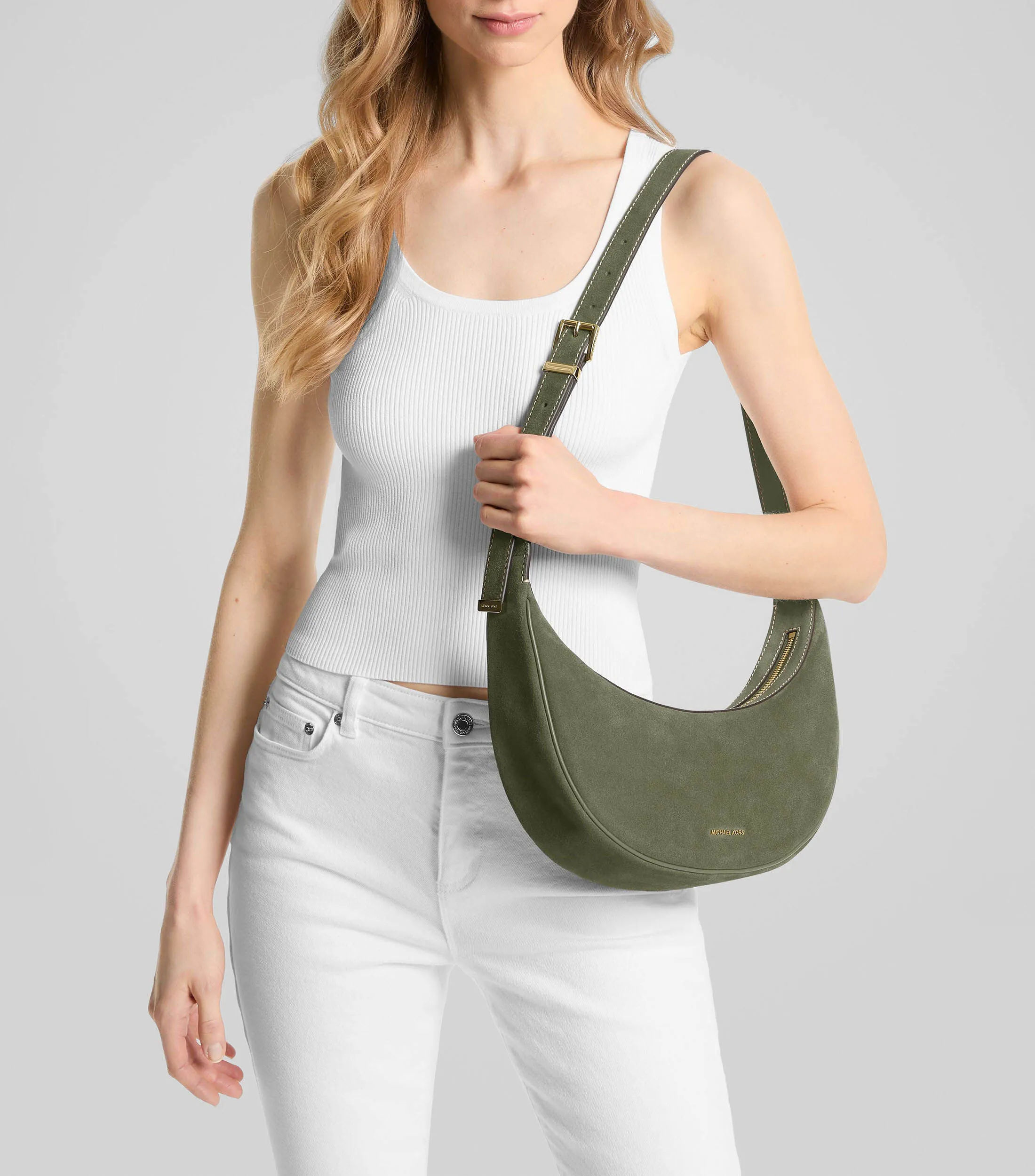 Michael Kors Bolso crossbody en piel con logo Mujer
