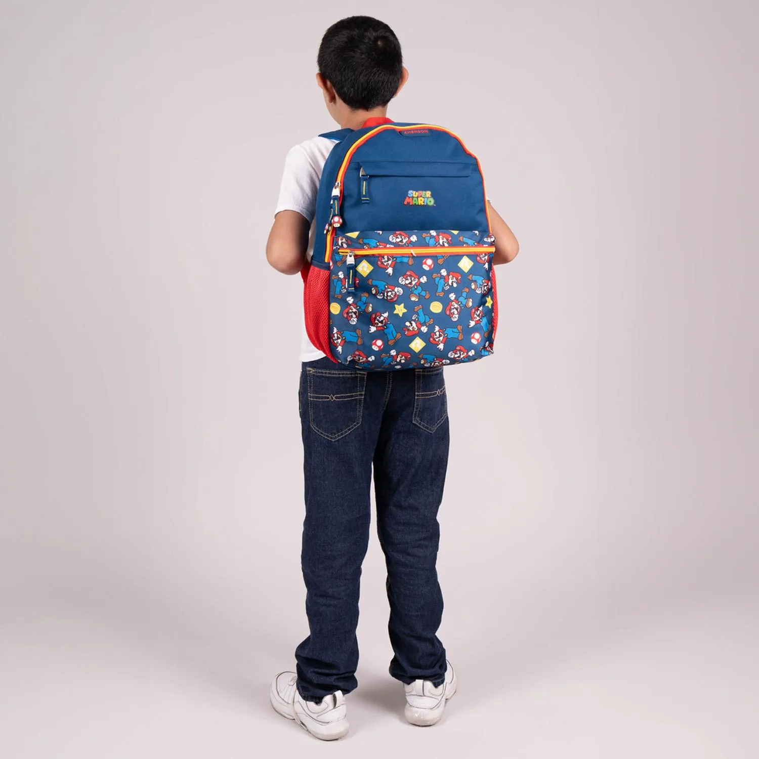 Mochila Azul Mario Bros Para Nio Chenson Gori