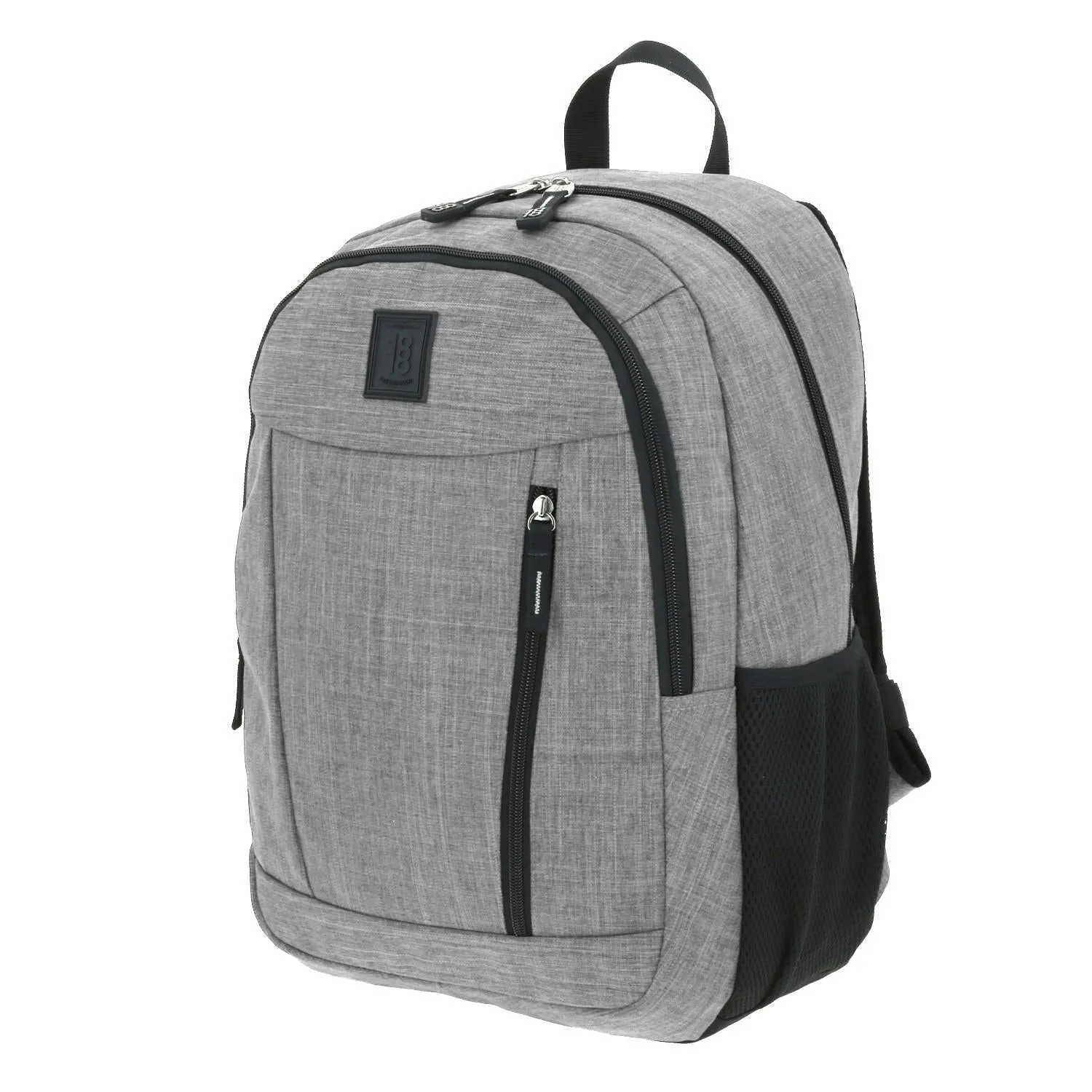 Mochila Grande 1818 Unisex Hop Gris Con Porta Laptop De Hasta 15.