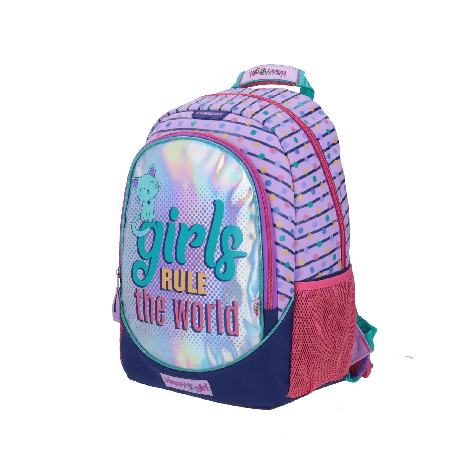 Mochila grande Purpura HAPPY GIRL Porta tablet.