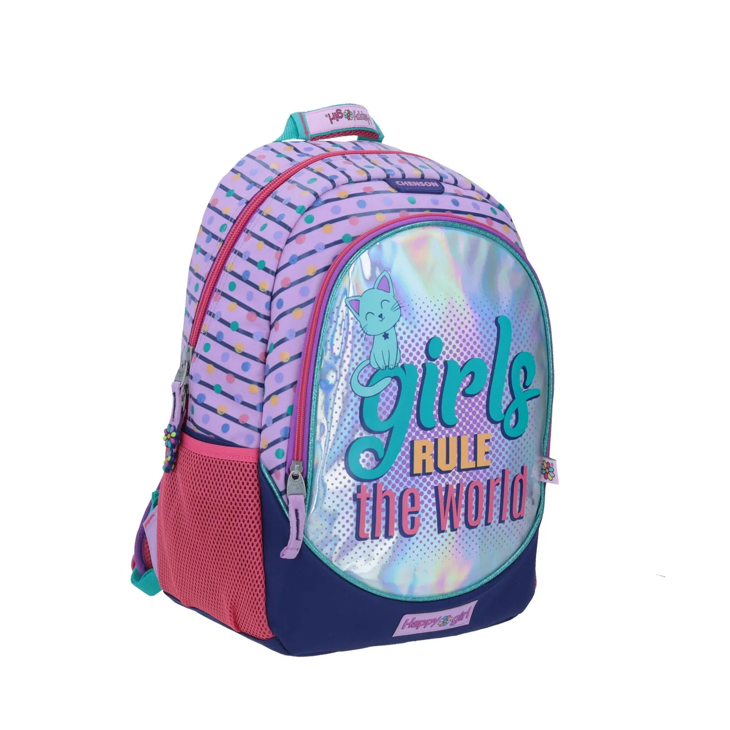 Mochila grande Purpura HAPPY GIRL Porta tablet.