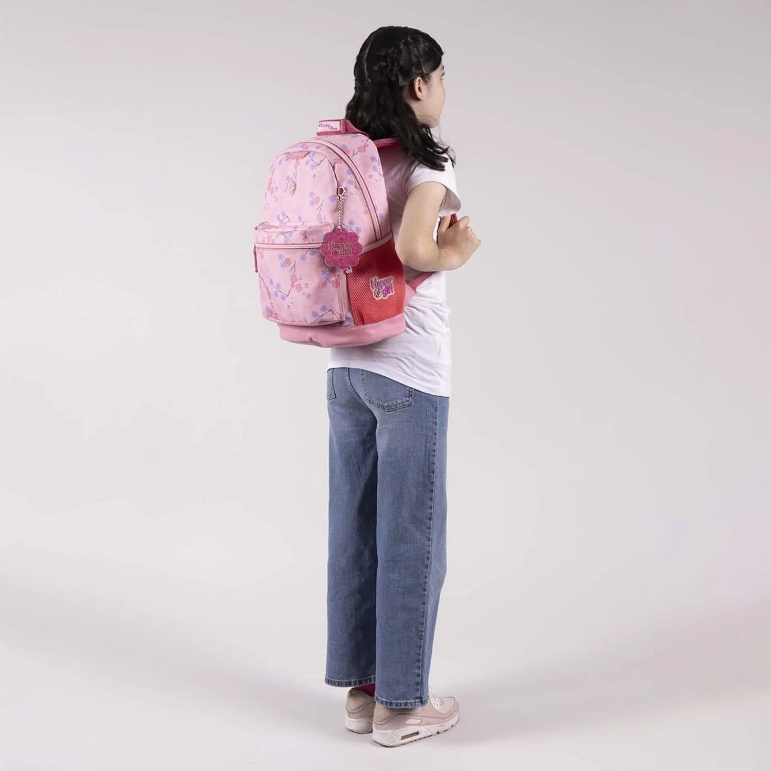 Mochila Rosa Con Porta Tablet Para Nia Happy Girl By Chenson Saku