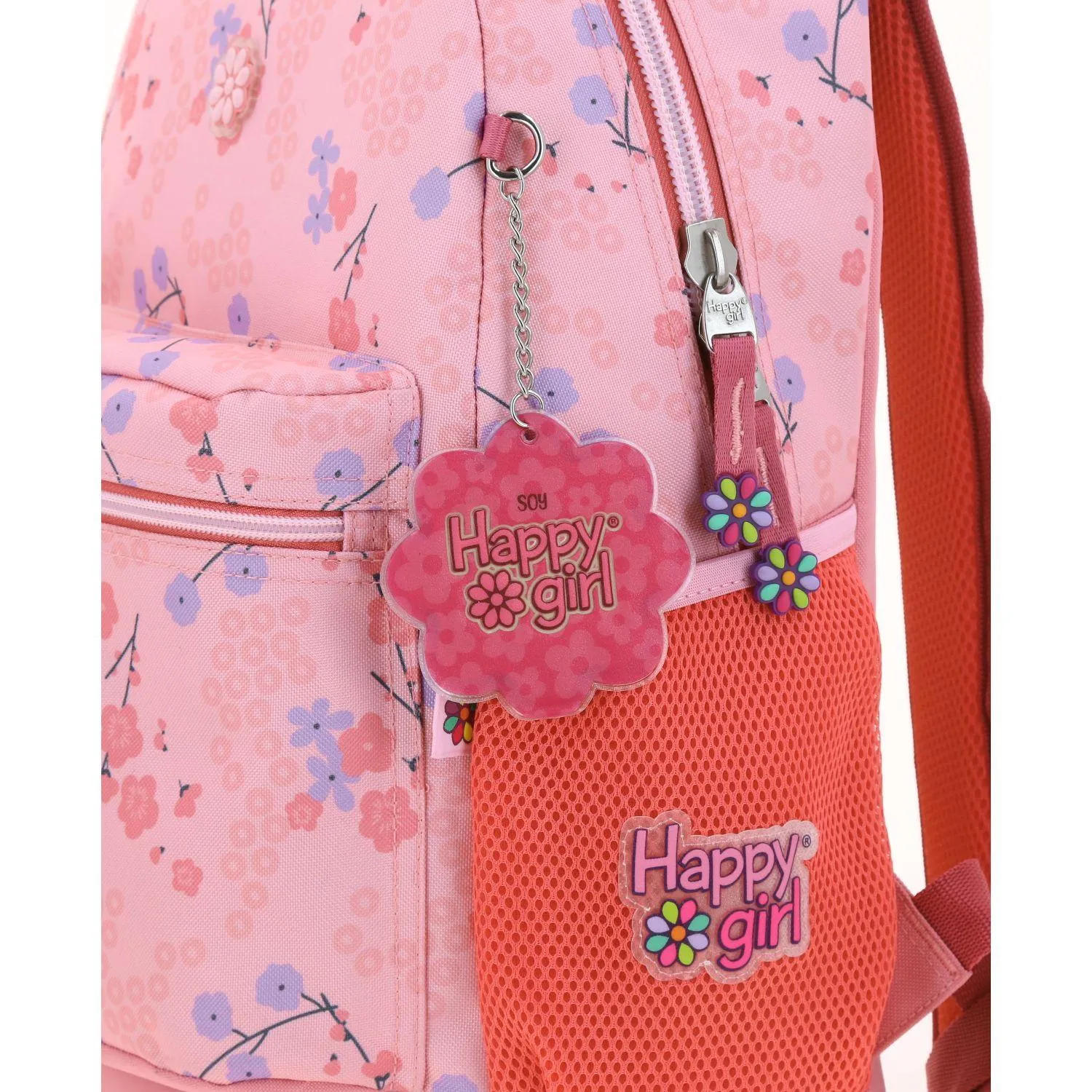 Mochila Rosa Con Porta Tablet Para Nia Happy Girl By Chenson Saku