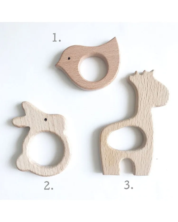 Mordedor de madera para bebés