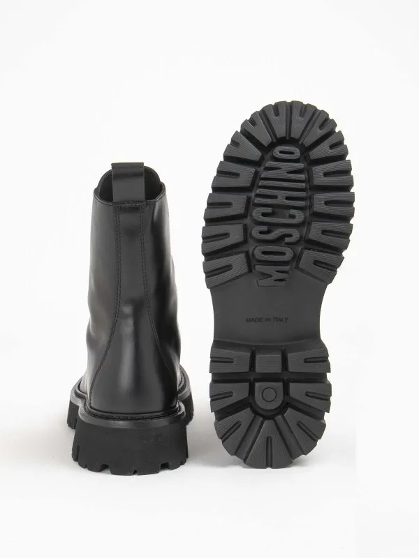 MOSCHINO BOTINES  NEGRO