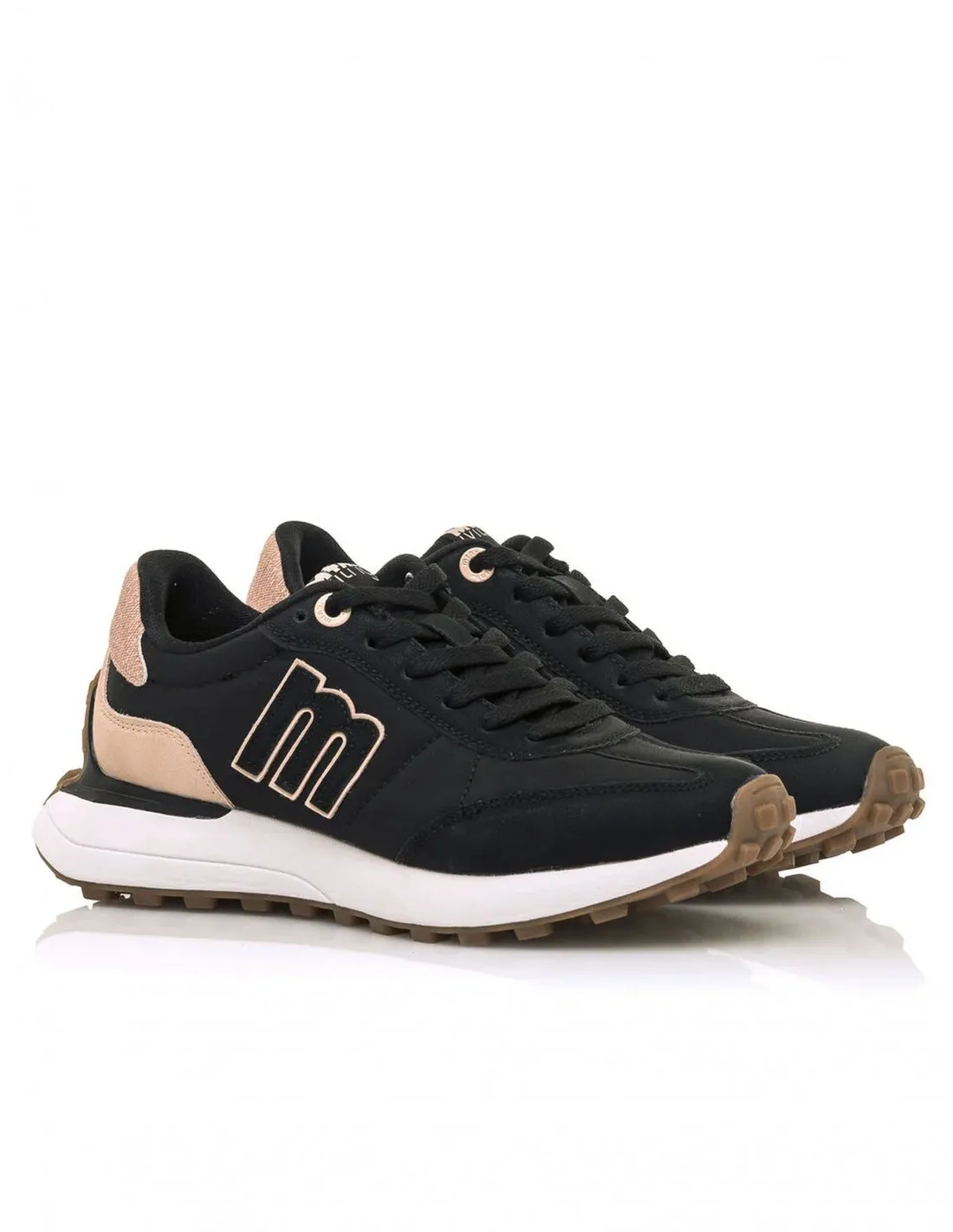 MUSTANG Zapatillas Plataforma Dentada Negras