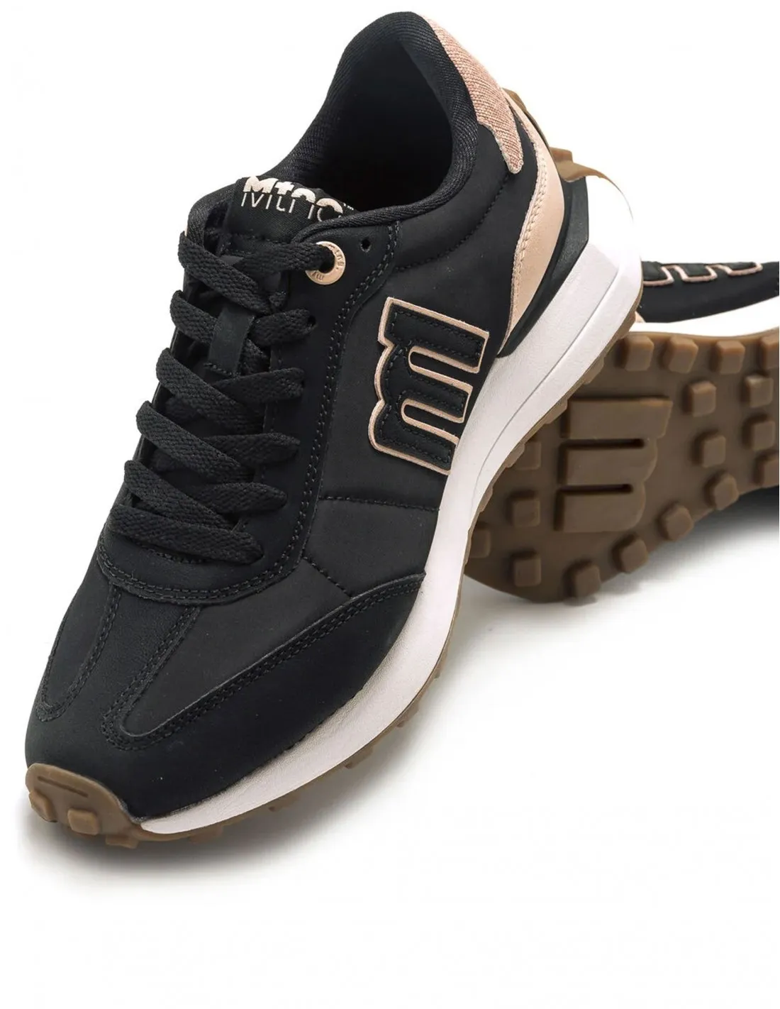 MUSTANG Zapatillas Plataforma Dentada Negras