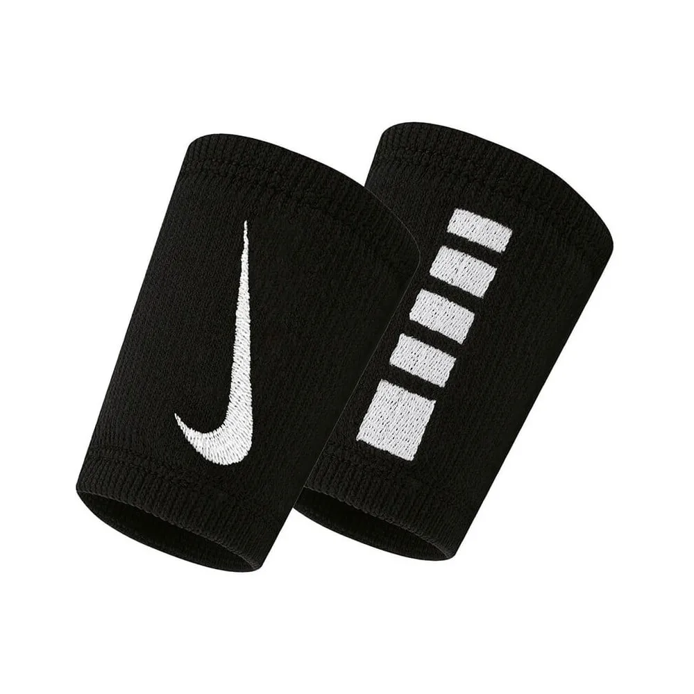 Muñequeras Nike Elite Doublewide Black