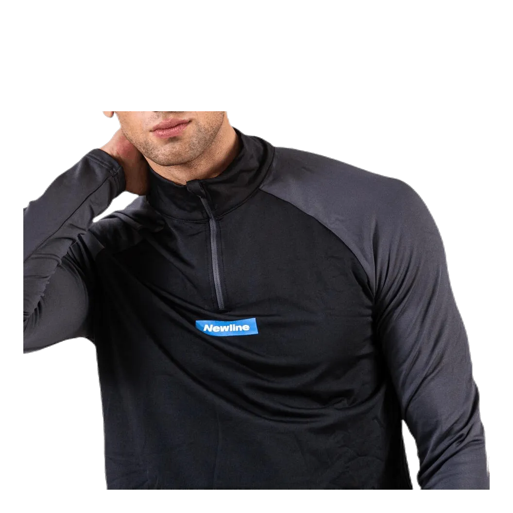 Newline Warm Zip Shirt Black/Grey