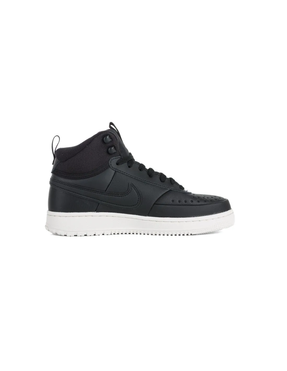 NIKE  ZAPATILLAS NEGRAS Y BLANCAS COURT VISION MID HOMBRE