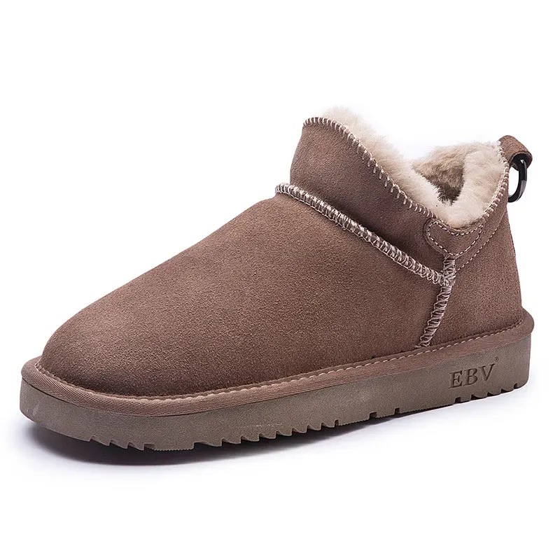 Nuevas botas de nieve para mujeres botas cortas zapatos de pan zapatos de algodón nevada