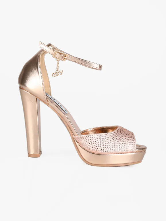 Osey Sandalia alta con pedrería para mujer