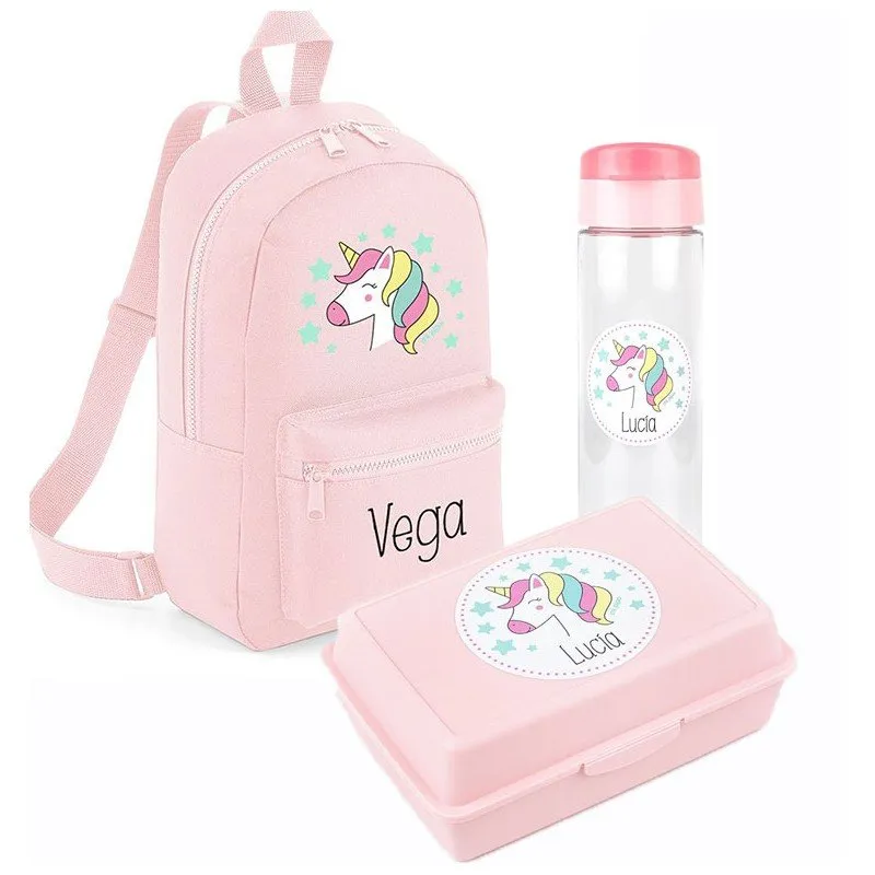 Pack bebé mochila infantil Unicornio