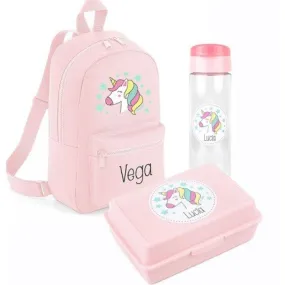 Pack bebé mochila infantil Unicornio