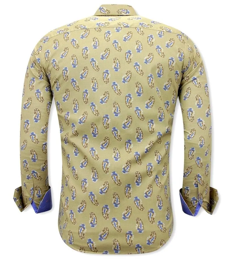 PAISLEY CAMISAS HOMBRE SLIM FIT  3089  MARRóN